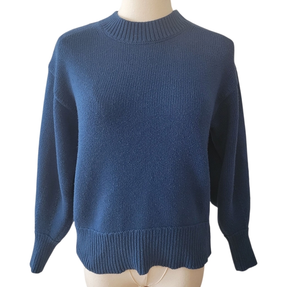 Banana Republic Sea Green Crewneck Oversized Sweater Size XXS - Picture 2 of 5